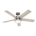 Hunter Claudette ventilateur avec lumière chêne/nickel