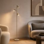 Lindby vloerlamp Kardis, 3-lamps, beige, hoogte 157 cm