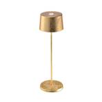 "Zafferano Olivia 3K" įkraunama stalinė lempa aukso spalvos
