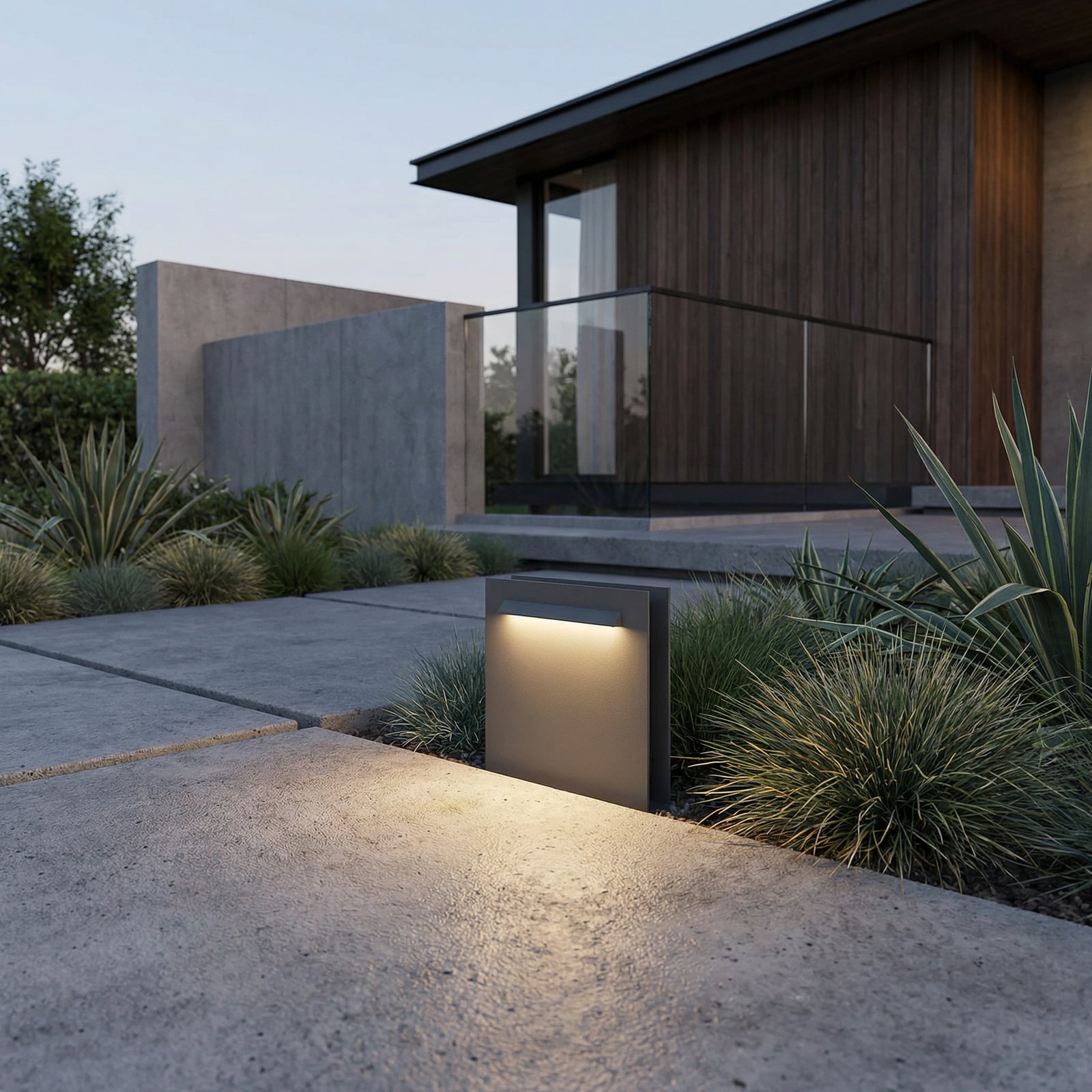 Joril LED-Sockellampe, anthrazit, CCT, 23 cm, IP65 - Lucande