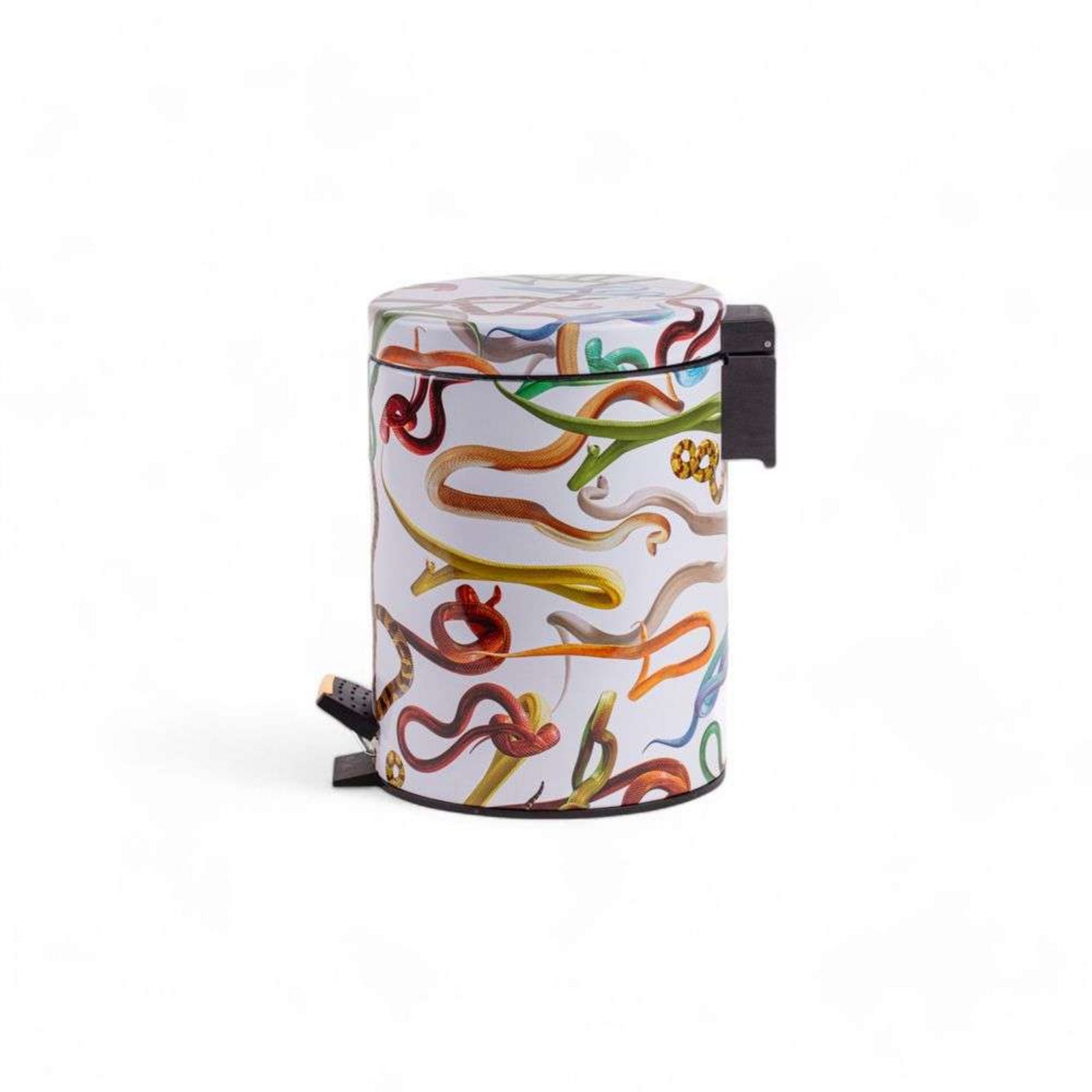 Snakes Toiletpaper Home Dustbin Ø20,5xH27,5 Alb/Multicolor - Seletti