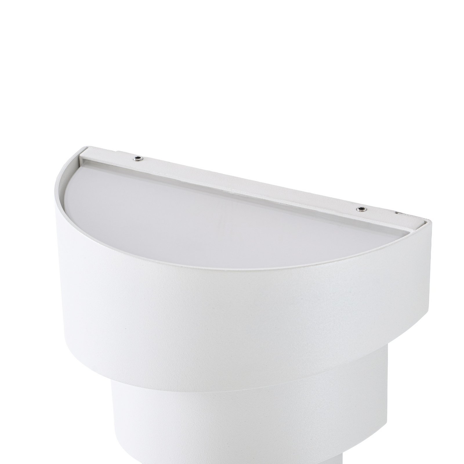 Applique murale d'extérieur LED Lindby Valir, blanche, trois abat-jours, IP54