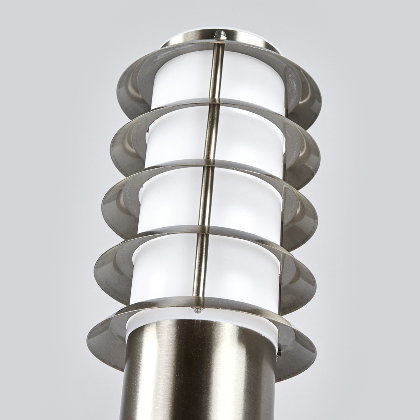 Lámpara de pie con sensor Selina de acero inox