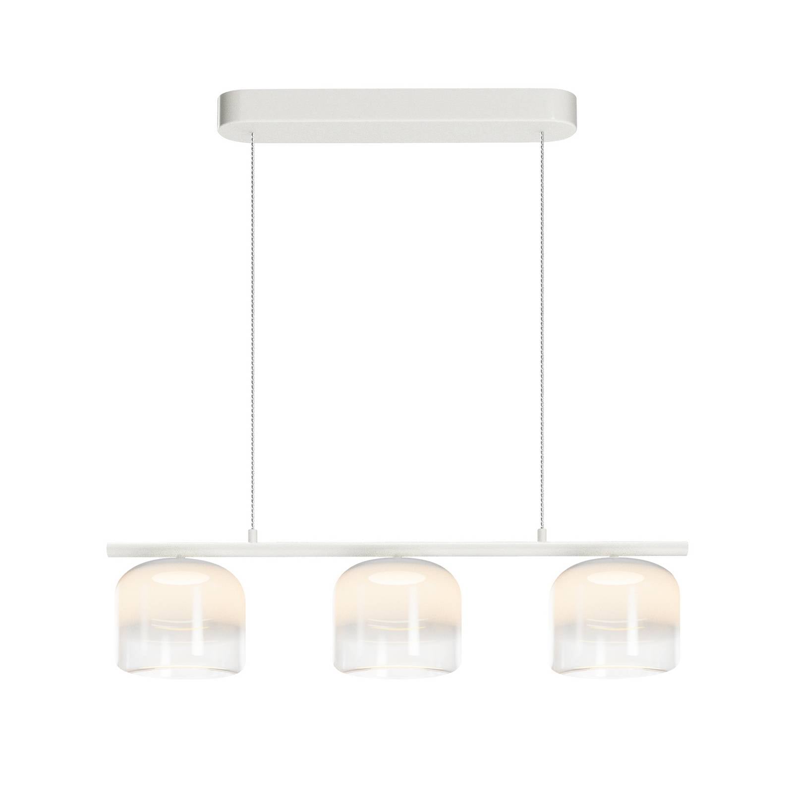 Maytoni LED-Hängeleuchte Spirito, 3-flammig, weiß, Glas, dim