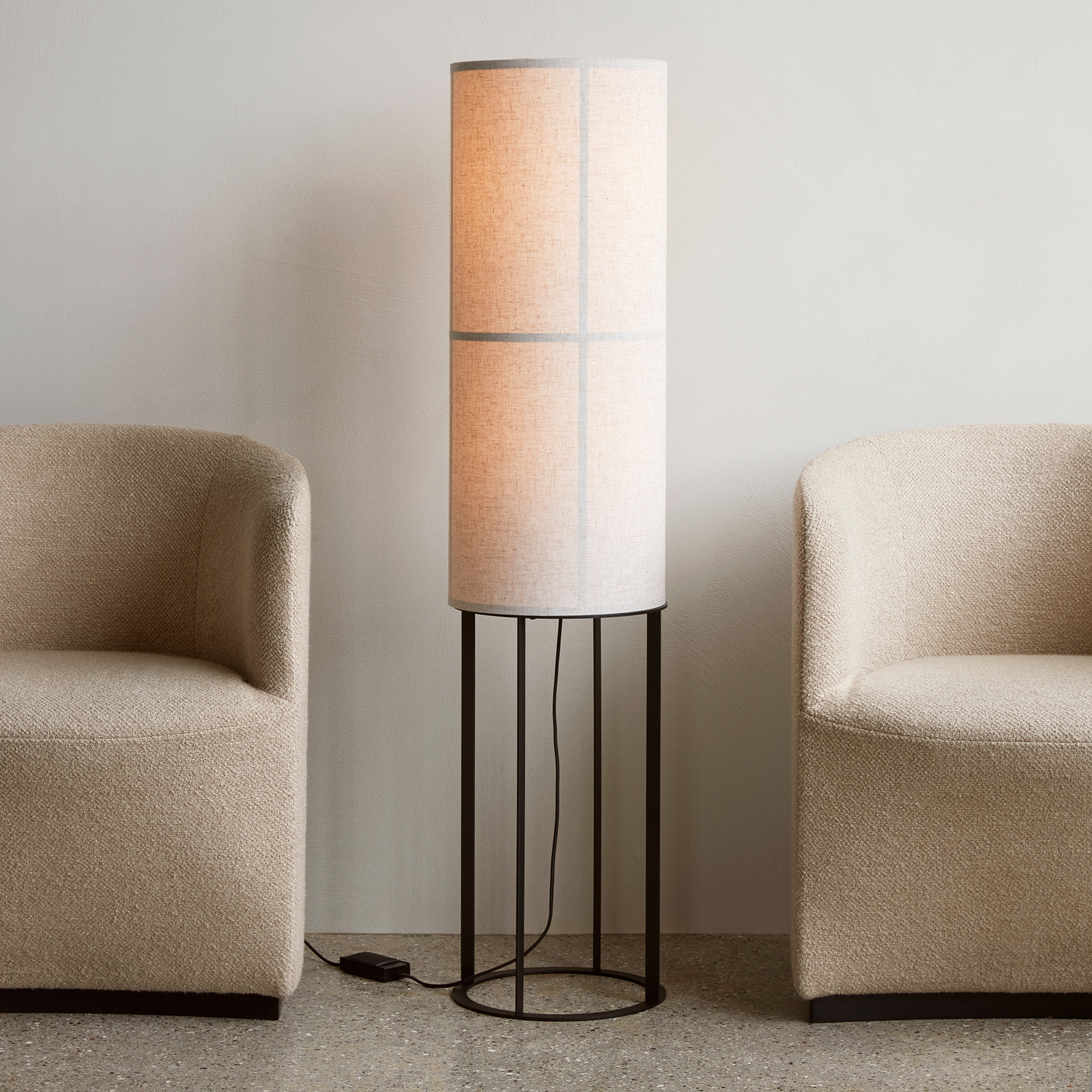 Audo Hashira floor lamp with a metal base