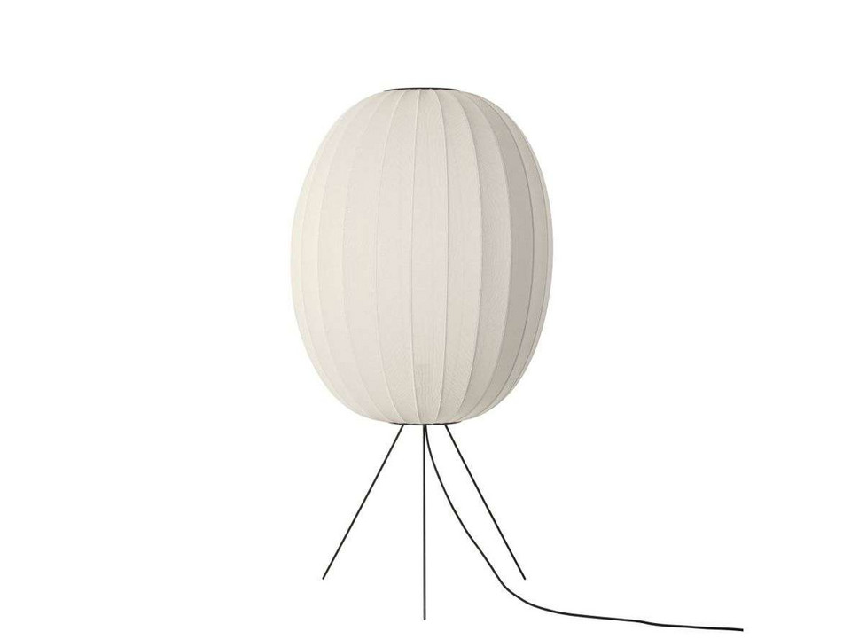 Made By Hand Knit-Wit 65 Hög Oval Golvlampa Medium Pearl, vit från Made By Hand