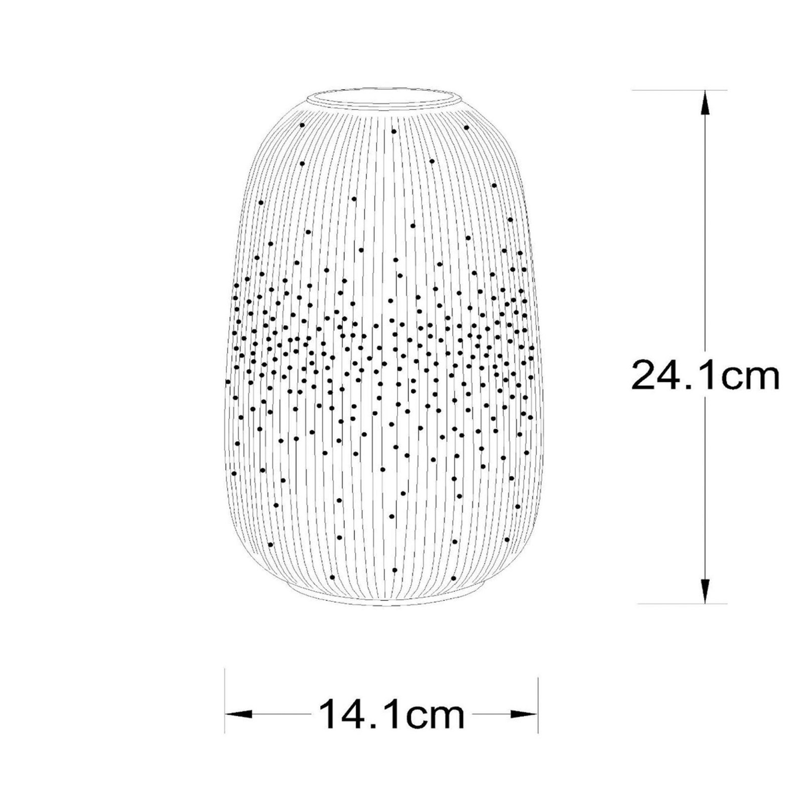 Lámpara de mesa Flores, Ø 14,1 cm, porcelana, blanca, E14