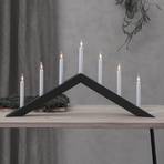 Arrow candelabra, flat, 7-burner, black