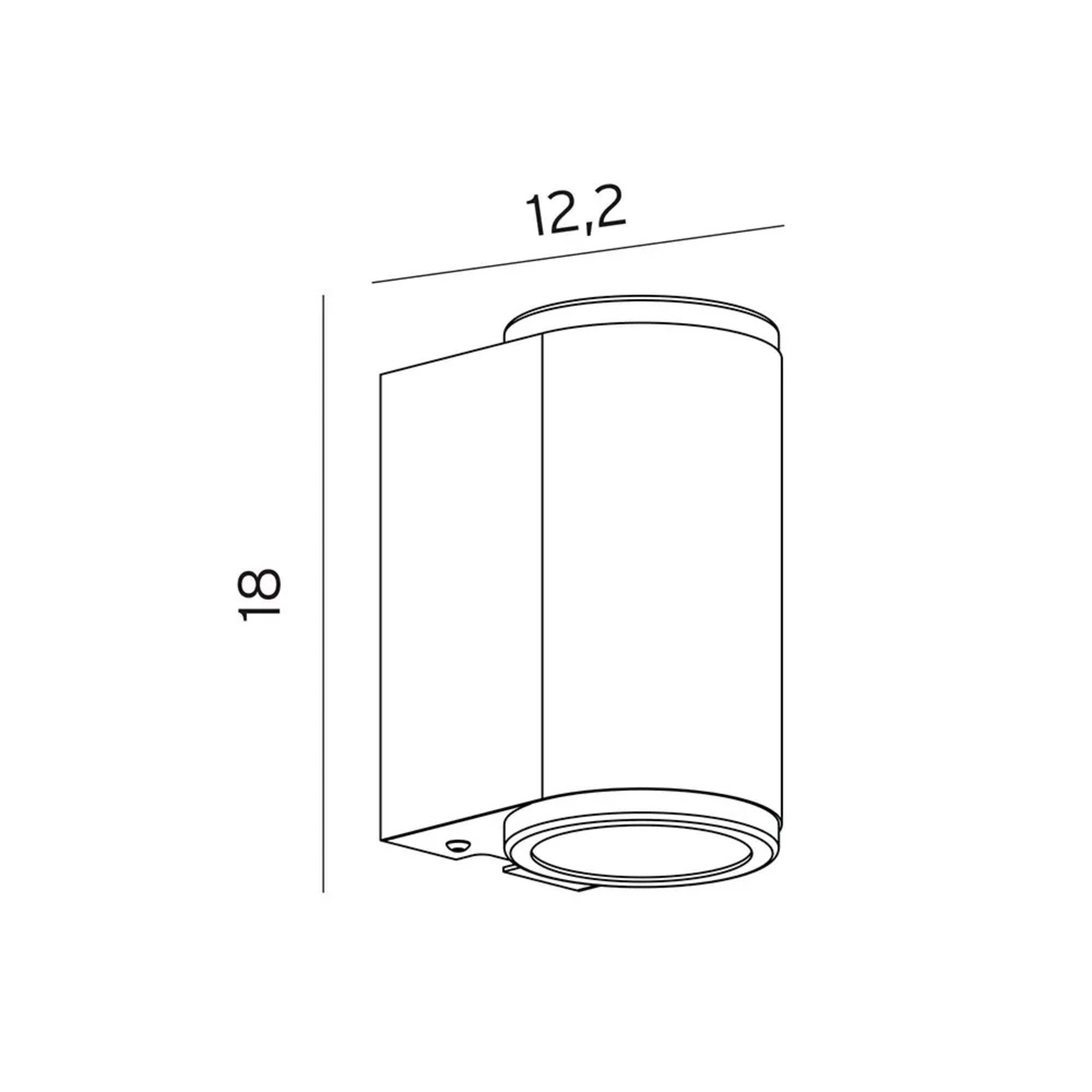 Mandal Aplica de Exterior Up/Down Galvanised - Norlys