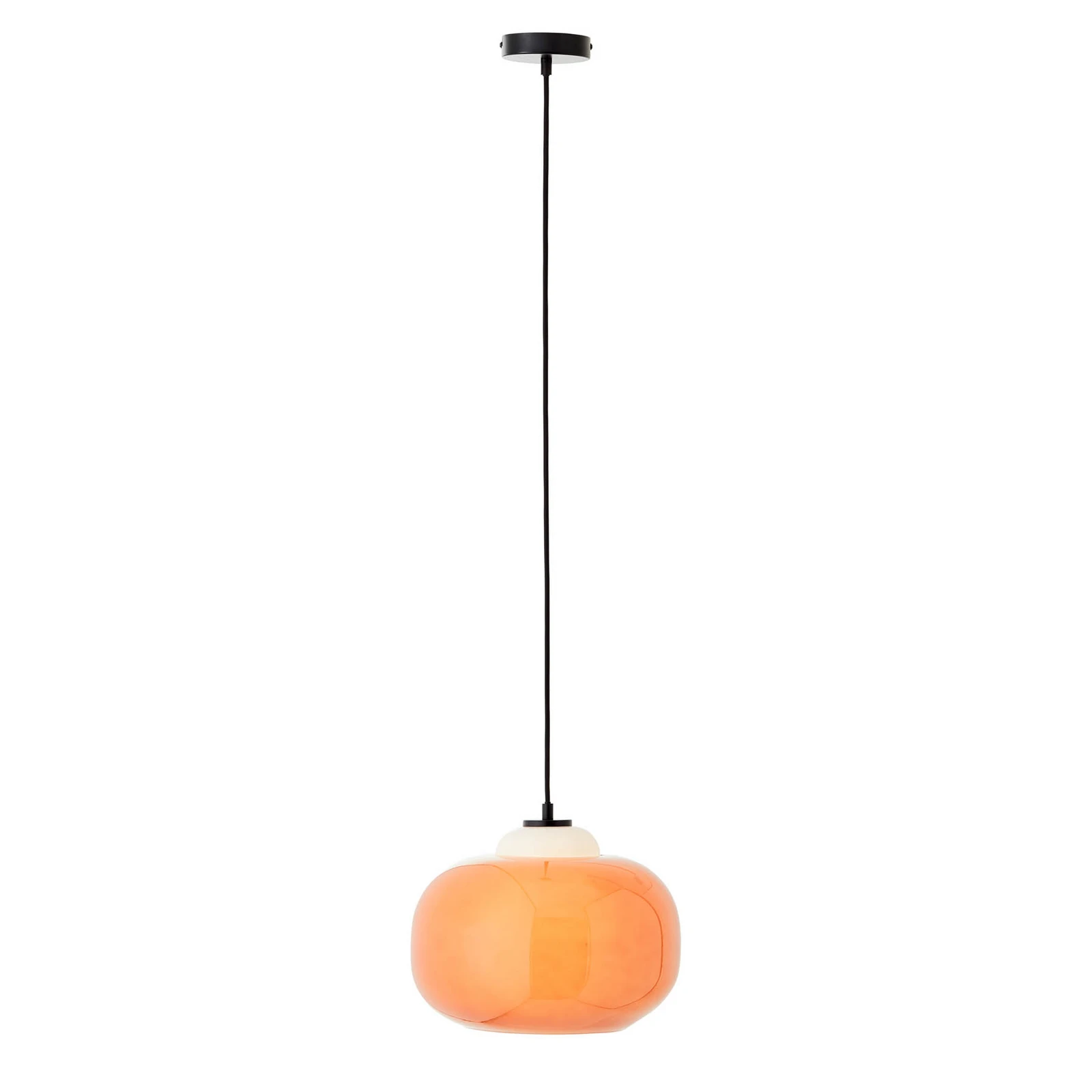 Hängelampe Blop aus Glas, orange