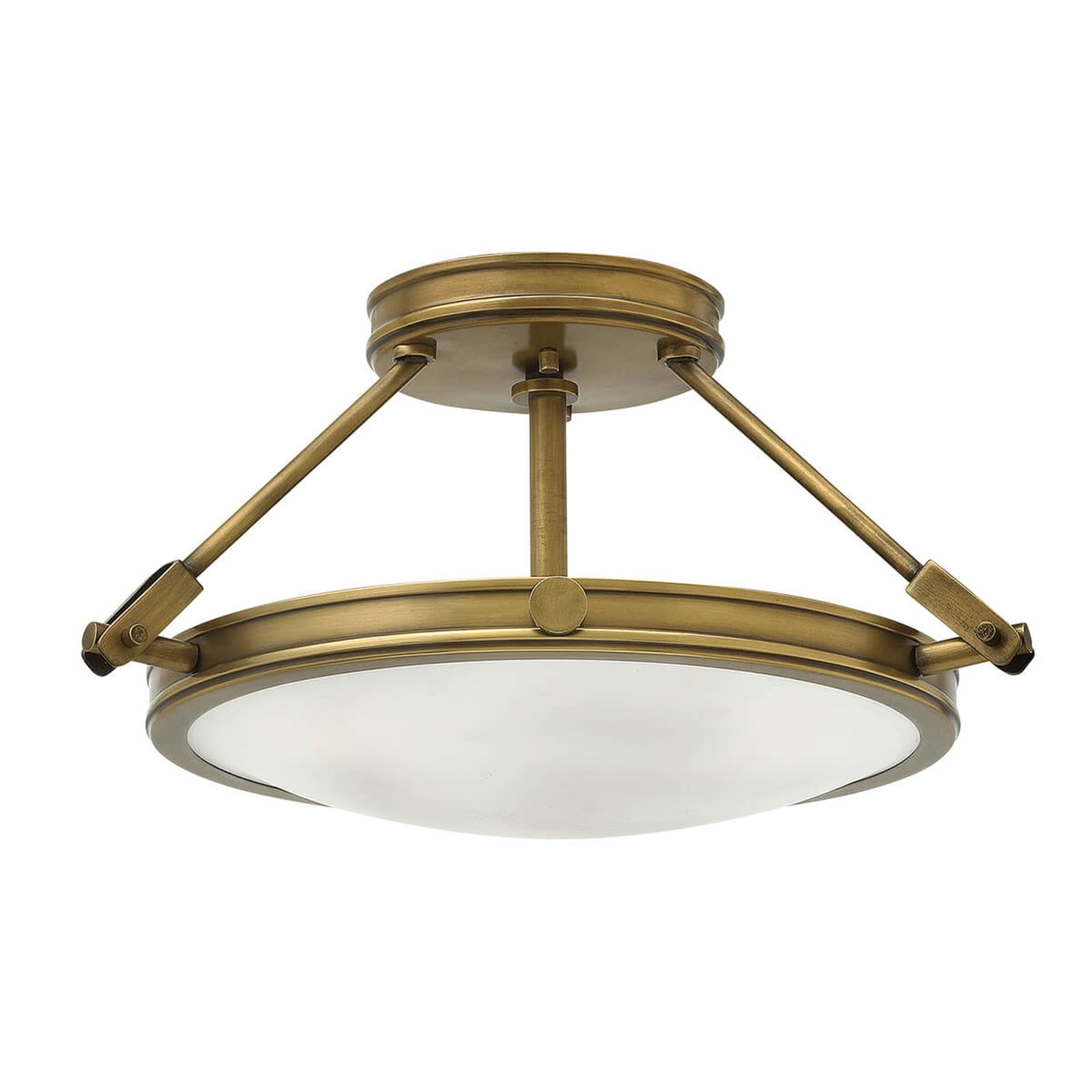 Collier loftlampe i antik messing, Ø 42 cm, stål, E27 – HINKLEY