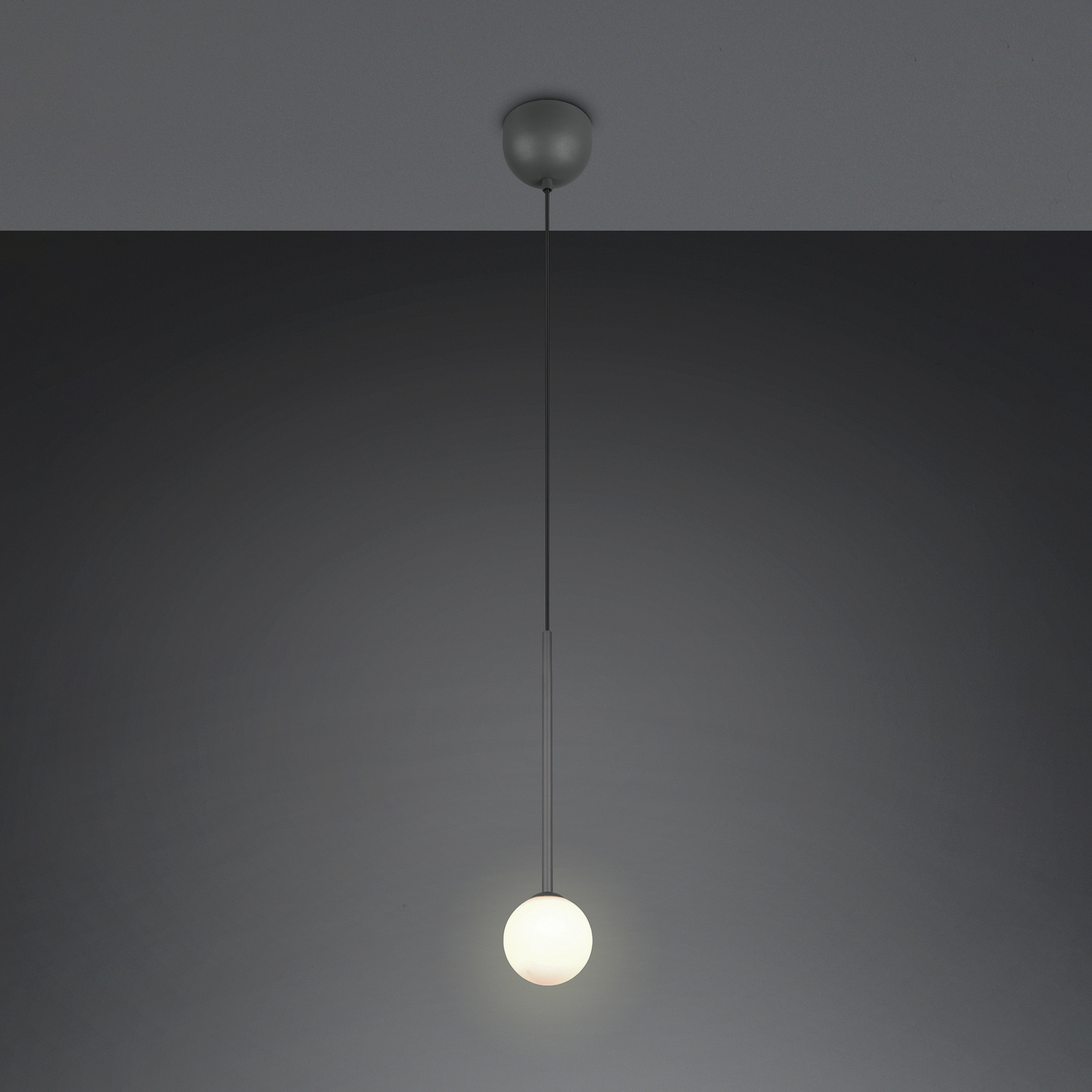 Piekaramā lampa „Firano“, antracīta krāsā, Ø 12 cm, metāls Piekaramā lampa „Firano“, antracīta krāsā, Ø 12 cm, metāls