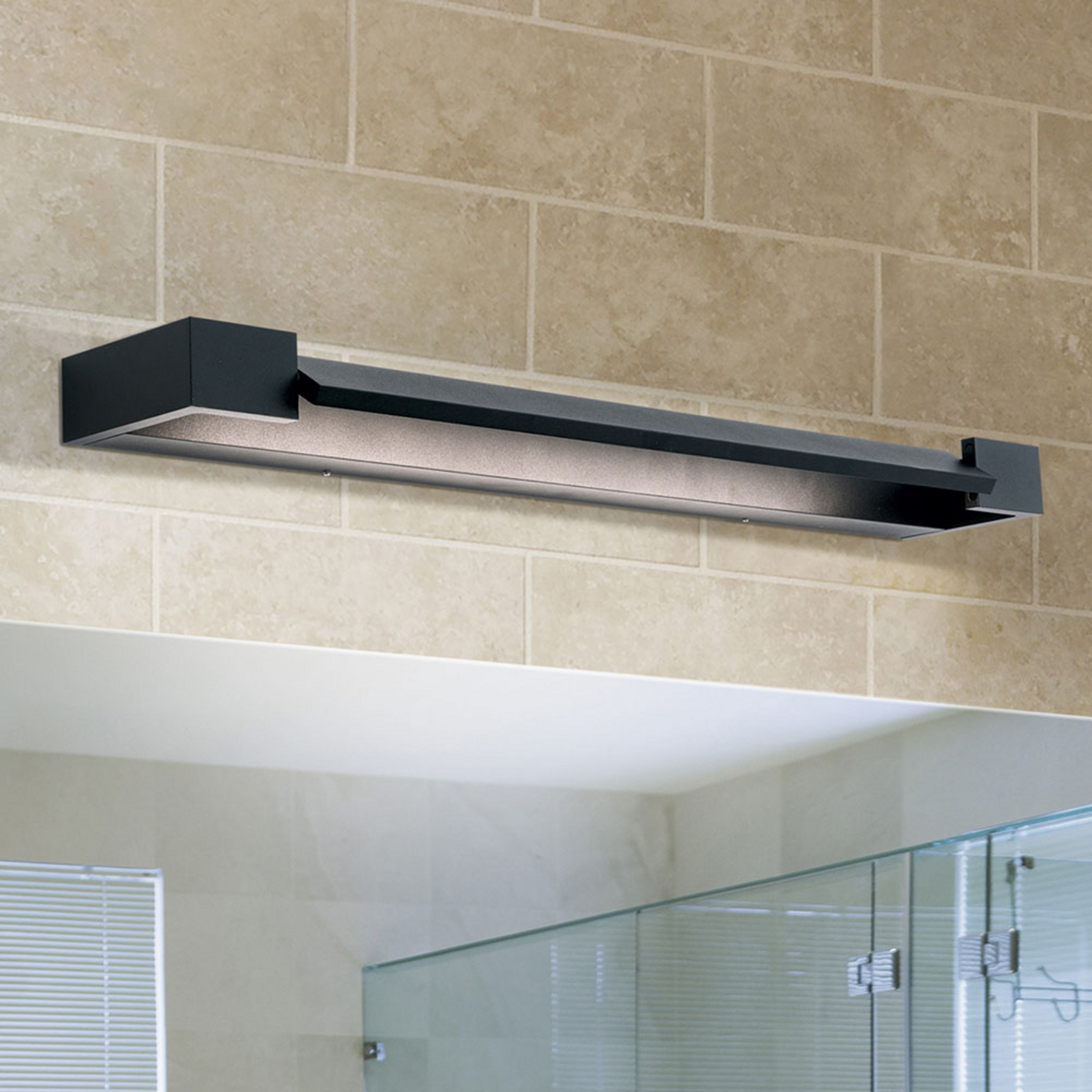 Applique pour miroir LED Marilyn en noir, largeur 60cm