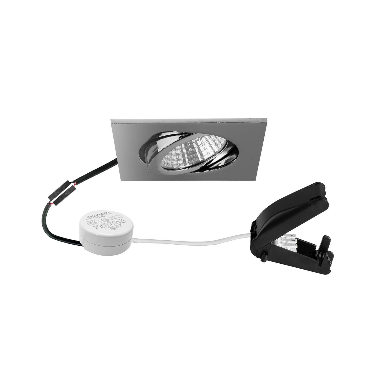 BRUMBERG BB05 Downlight voor woonkamer / eettafel - chroom / zilver - Aluminium - lamp - inbouwspot plafond - dimbaar