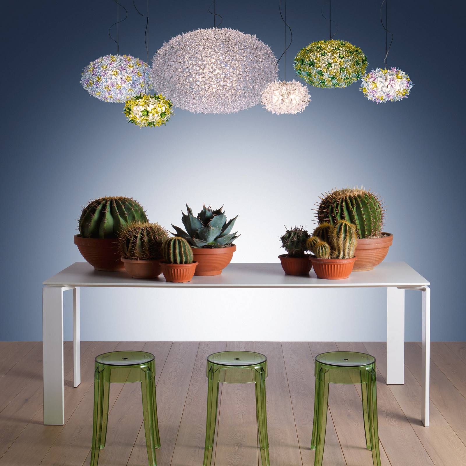 Kartell Bloom S2 suspension LED G9 lavande