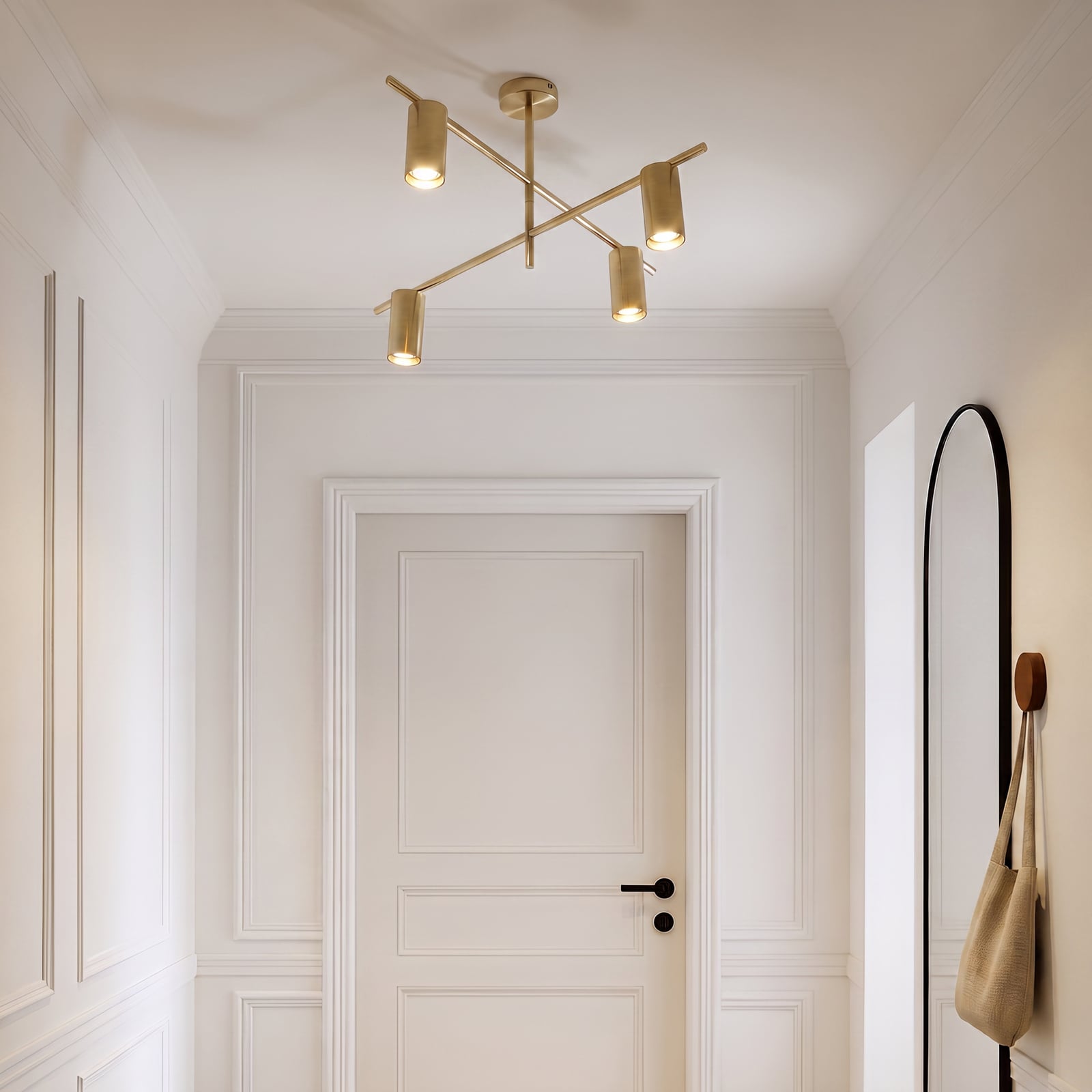 Lindby plafondlamp Marilou, messing, 4-lamps, Ø 70 cm Lindby plafondlamp Marilou, messing, 4-lamps, Ø 70 cm