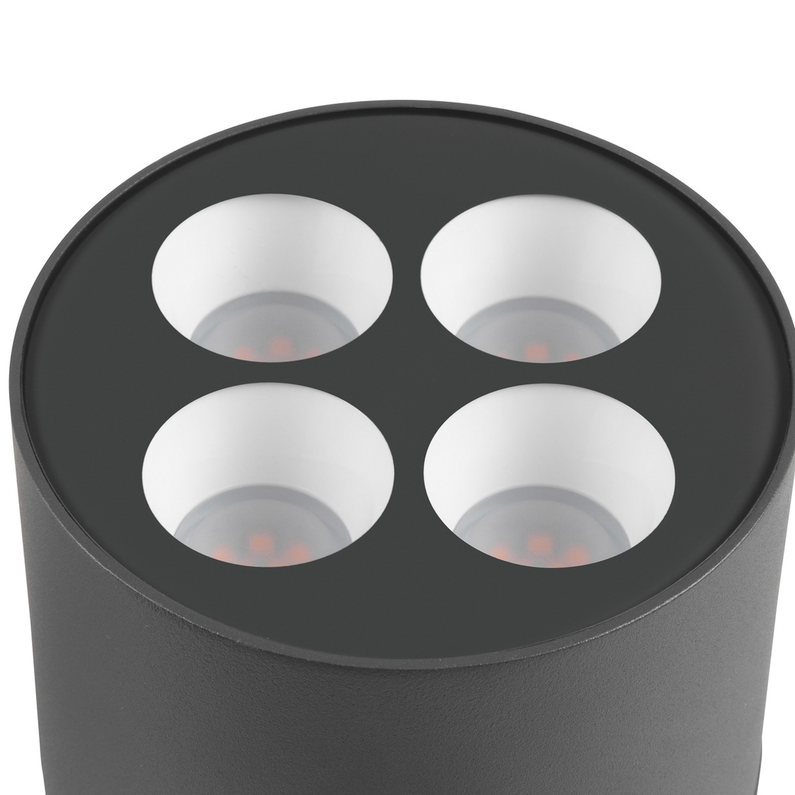 SLV Applique d'extérieur LED R-Cube, anthracite, aluminium, Ø 10 cm