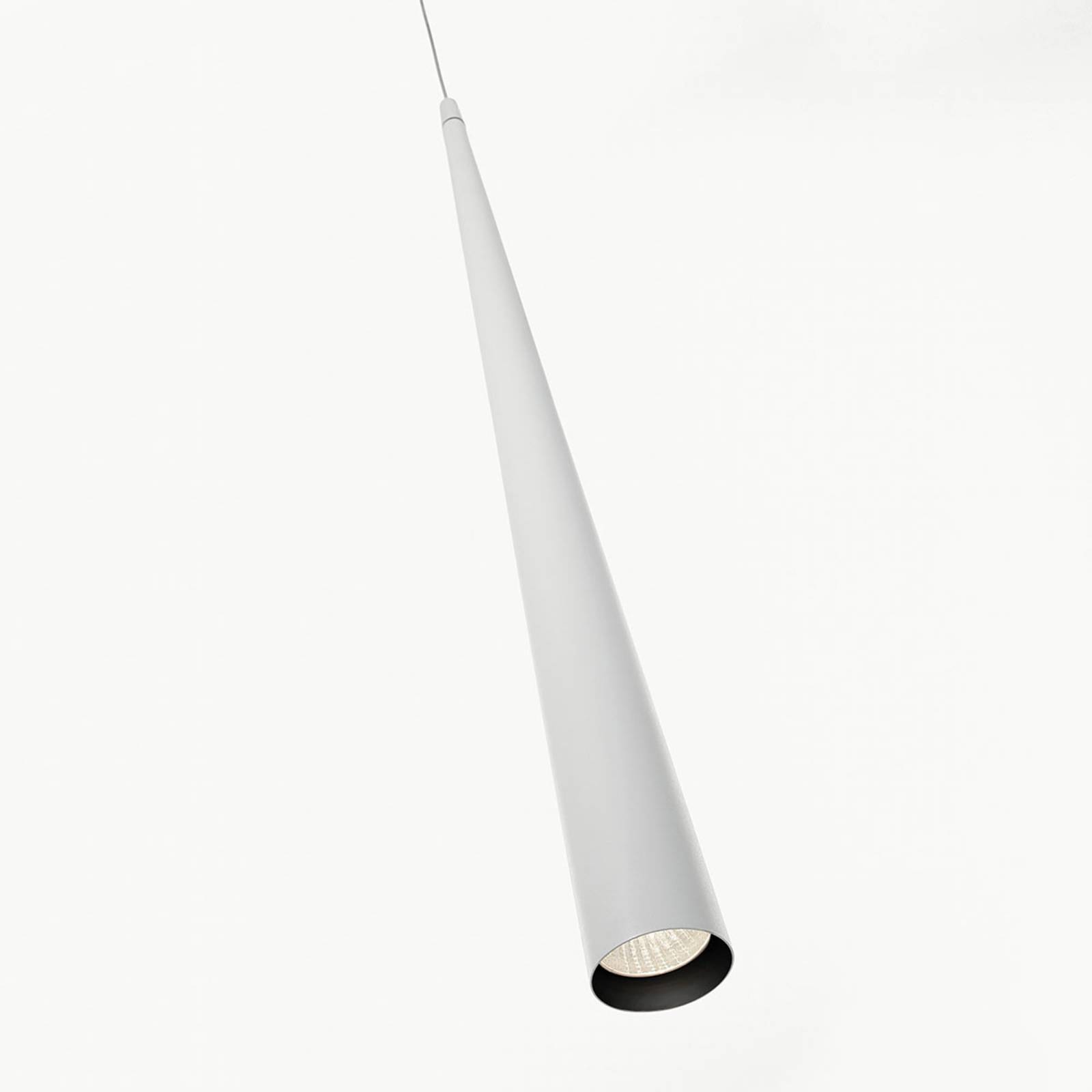 Schmale LED-Pendelleuchte Micro S50, weiß