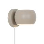 Belir wall light up/down with a plug, brown