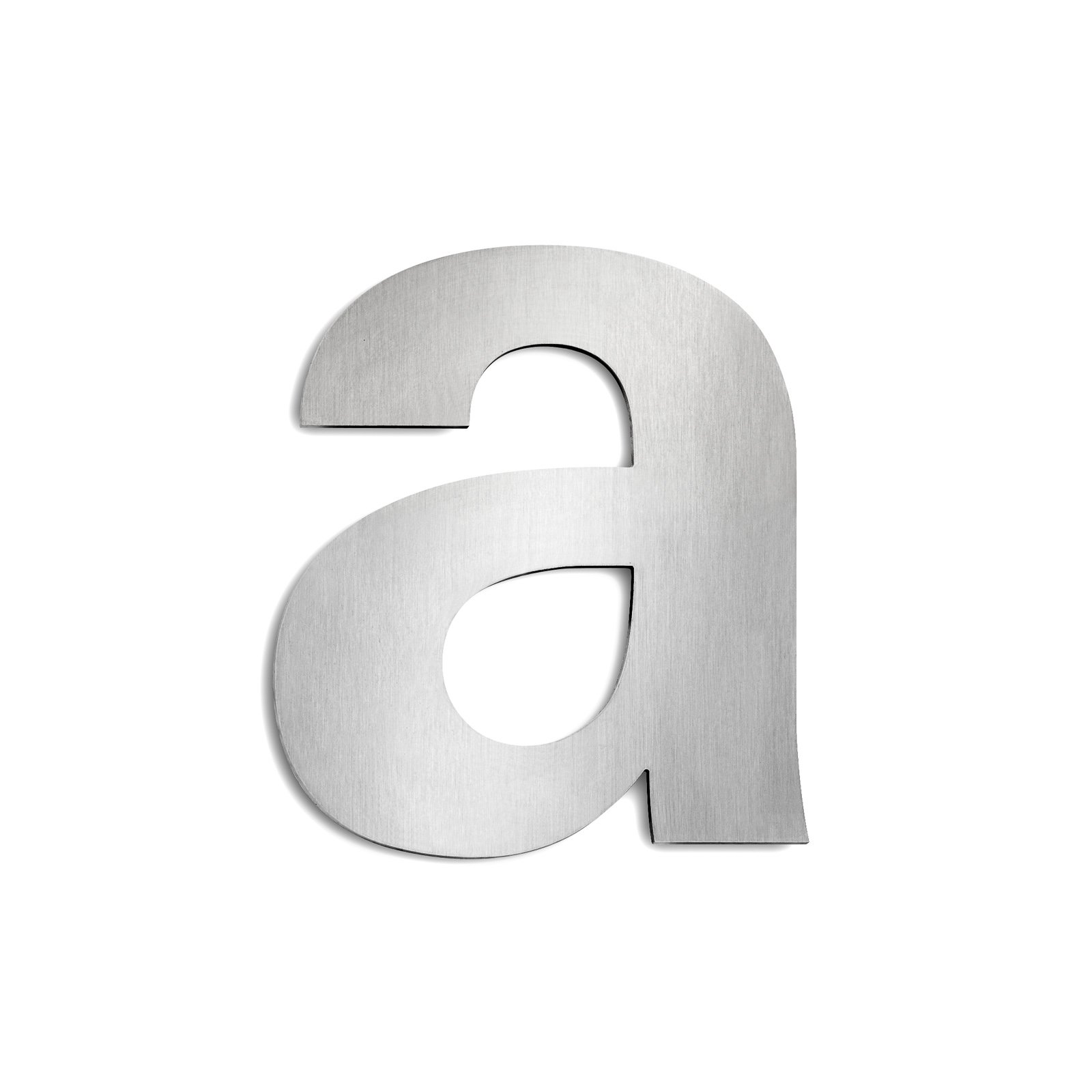 Large stainless steel house numbers - letter a
