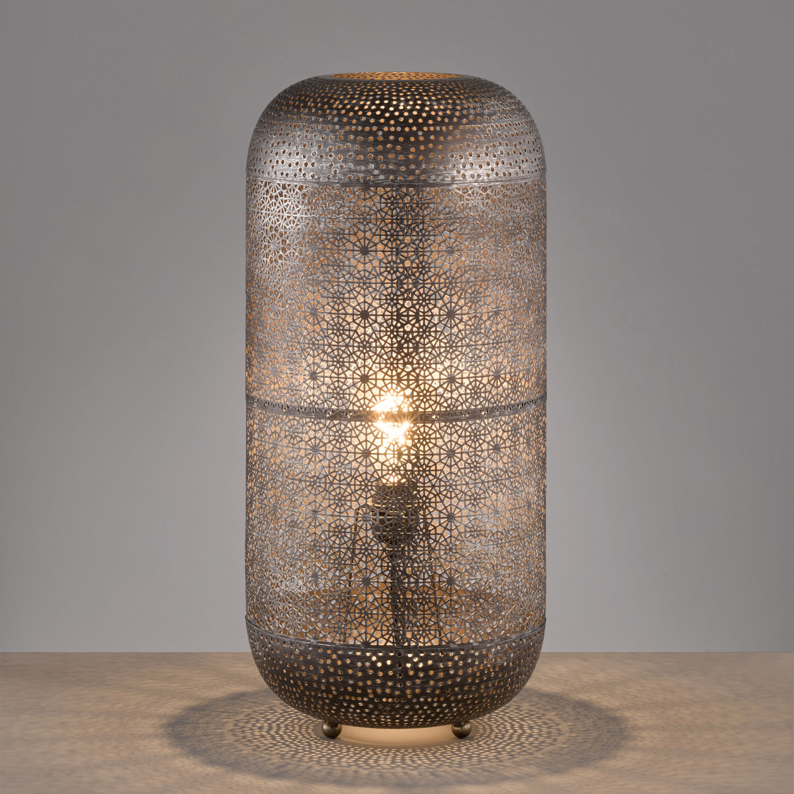 Fischer & Honsel Velvet table lamp, height 64 cm, Ø 30 cm, for Living / Dining Room, metal, E27, 40 W, energy efficiency: A++, H: 64 cm