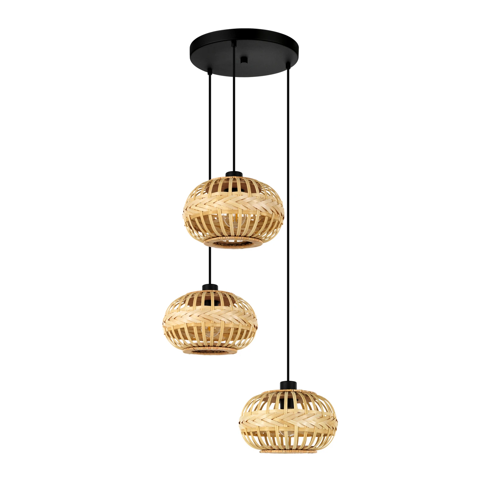 EGLO Amsfield 1 Suspension, à trois lampes, ronde