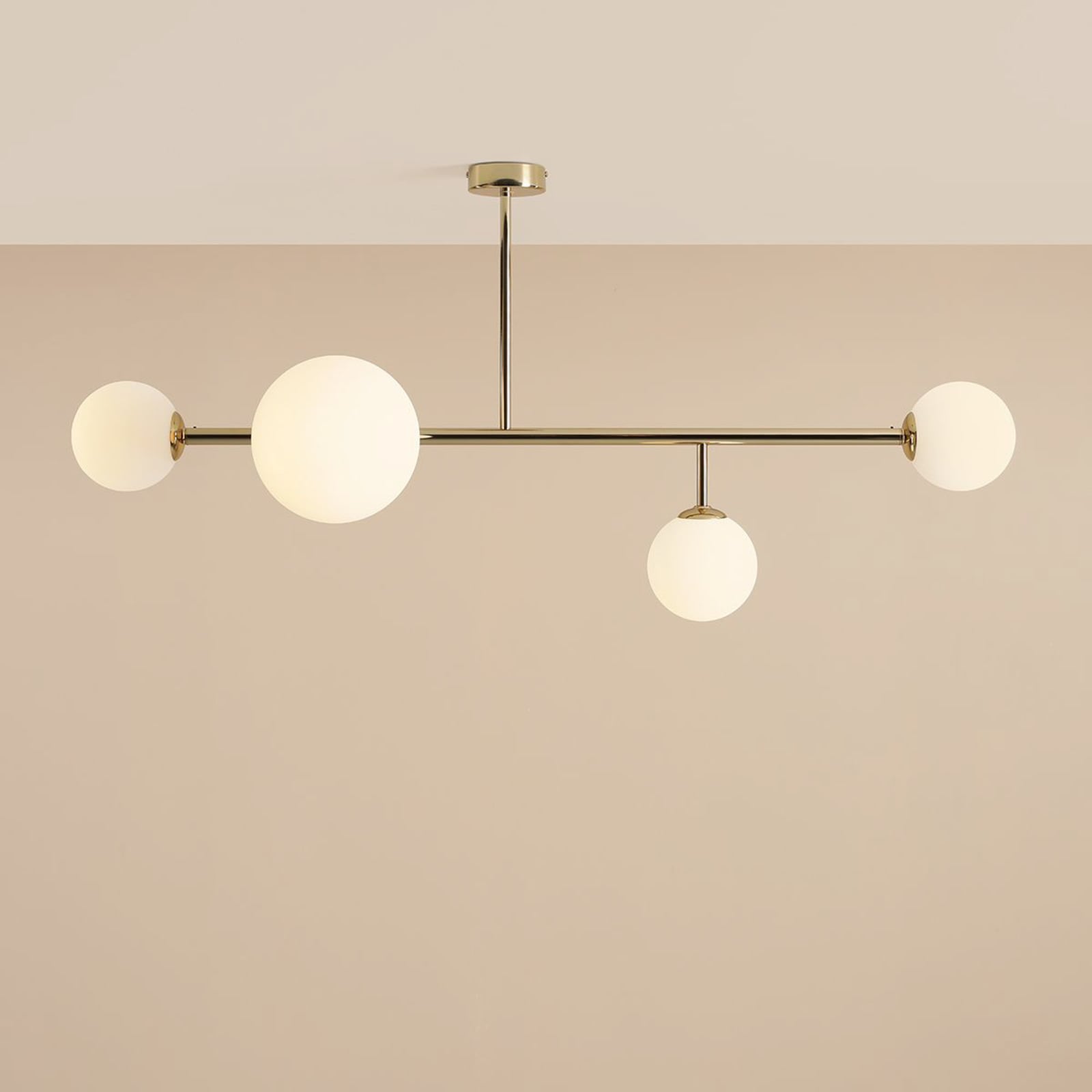 Lampa sufitowa Dione, w kolorze złotym, 4-punktowa – ALDEX