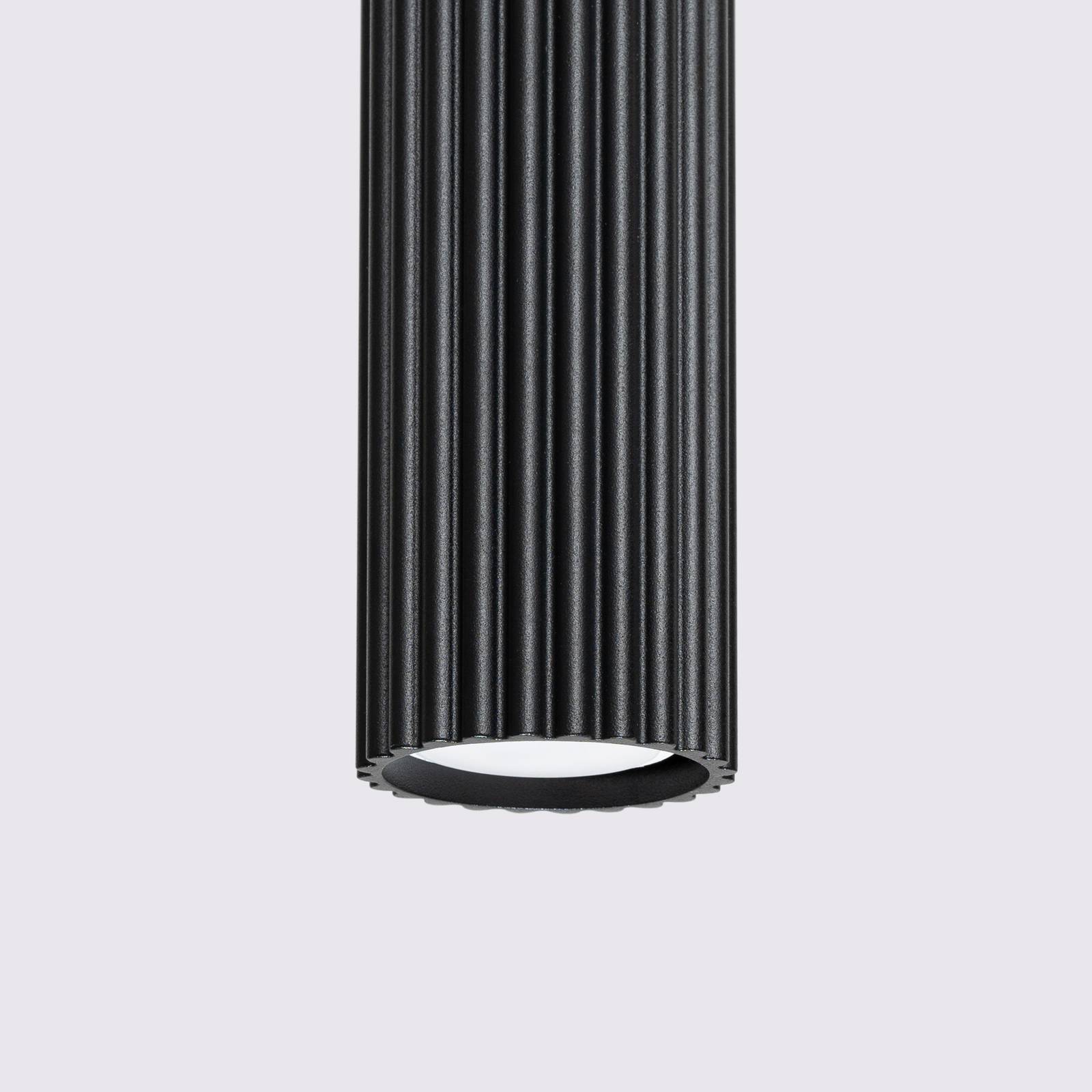 Lampa wisząca Carbon, czarna, Ø 6 cm, aluminium