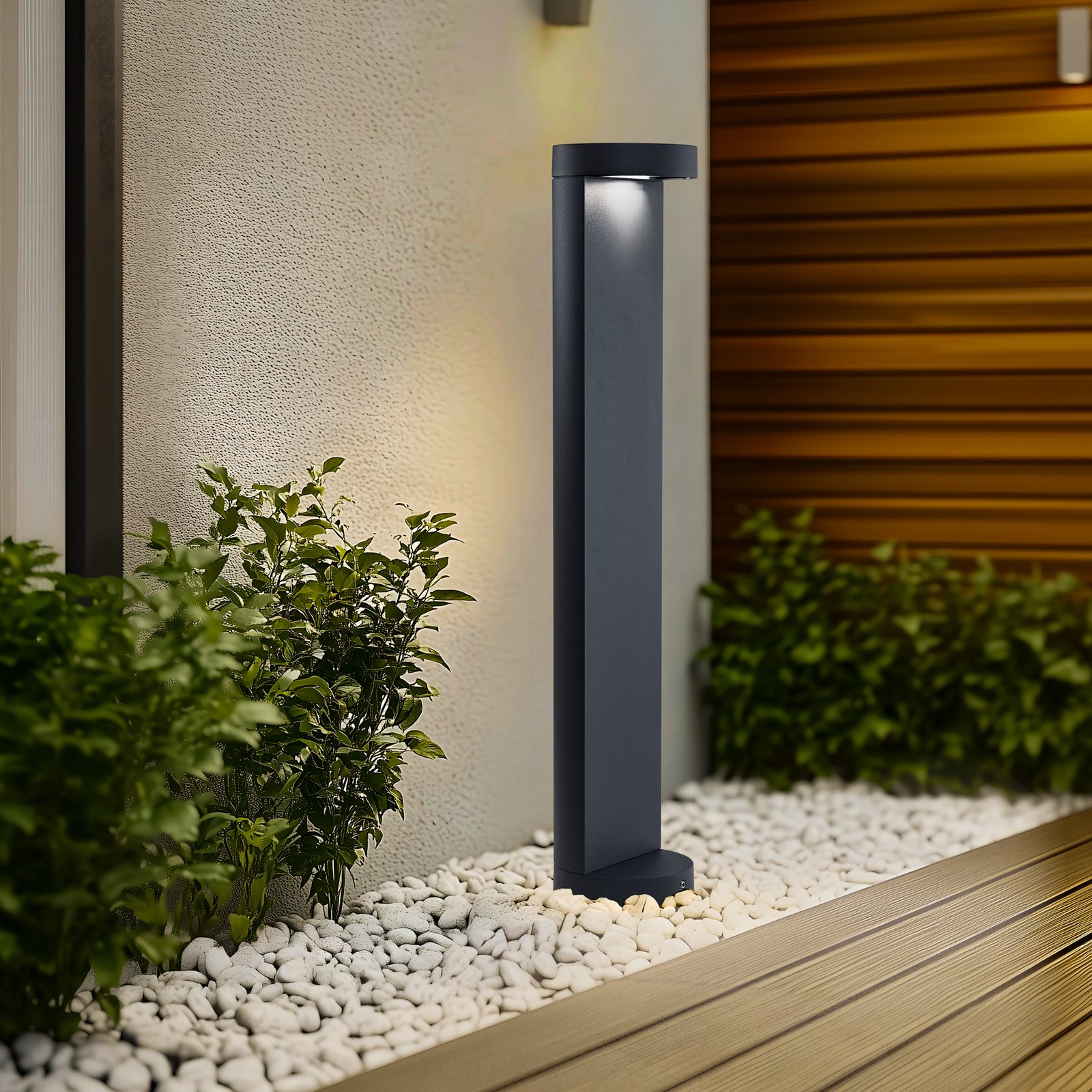 BEGA LED path light 99058 K3, graphite, cast aluminium, glass