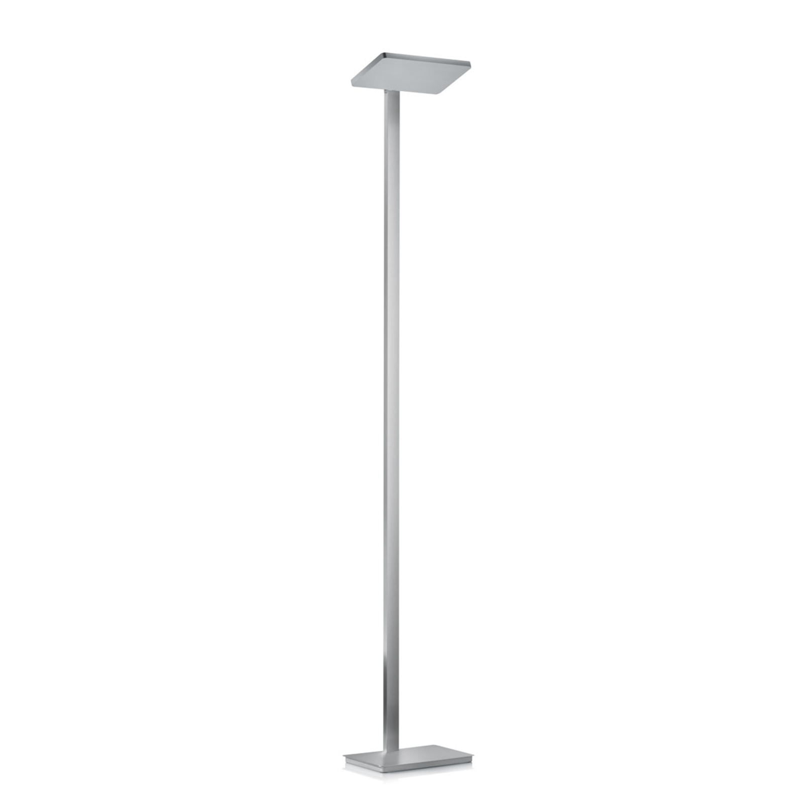 Knapstein Modern LED floor lamp Geri in matt nickel, for Living / Dining Room, metal, 30 W, energy efficiency: A+, H: 182 cm