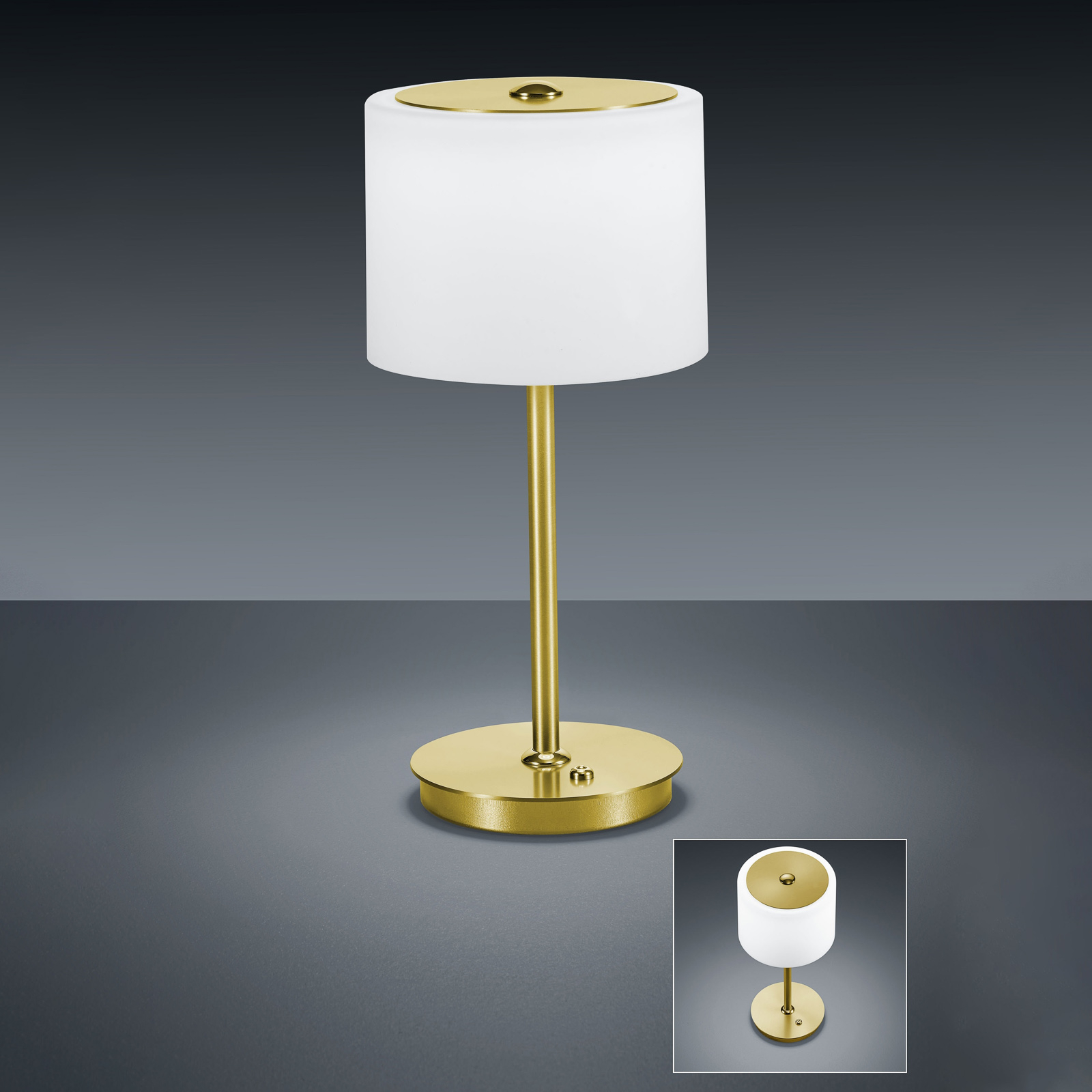 BANKAMP Grazia LED table lamp, brass/white