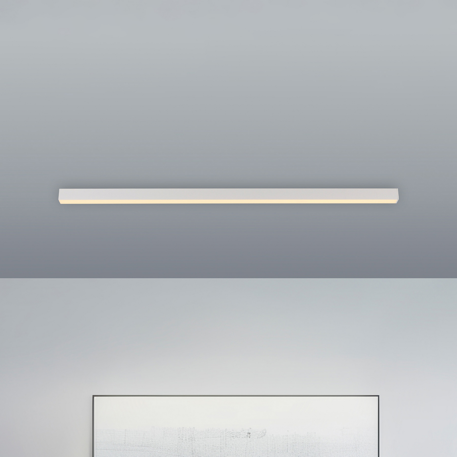 Lampa sufitowa LED PURE Lines, biała, 110 cm, CCT, pilot zdalnego sterowania