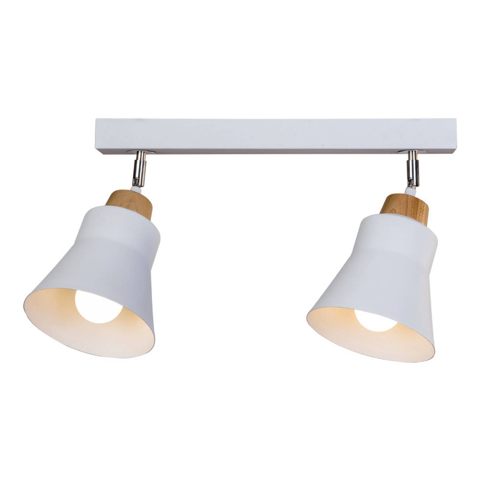 Lampa sufitowa Wood, 2-punktowa, biała