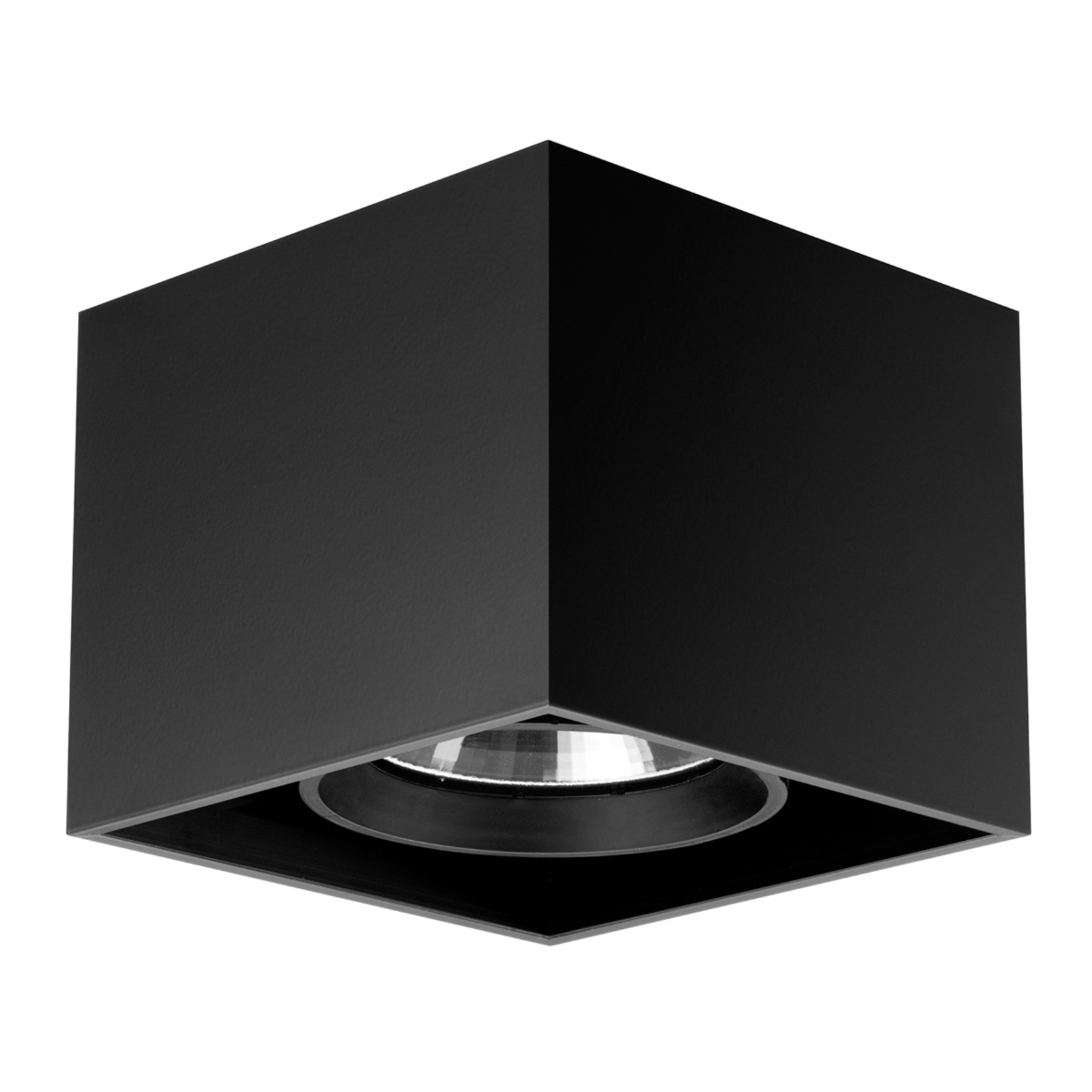 Kwadratowa lampa sufitowa Compass Box czarna