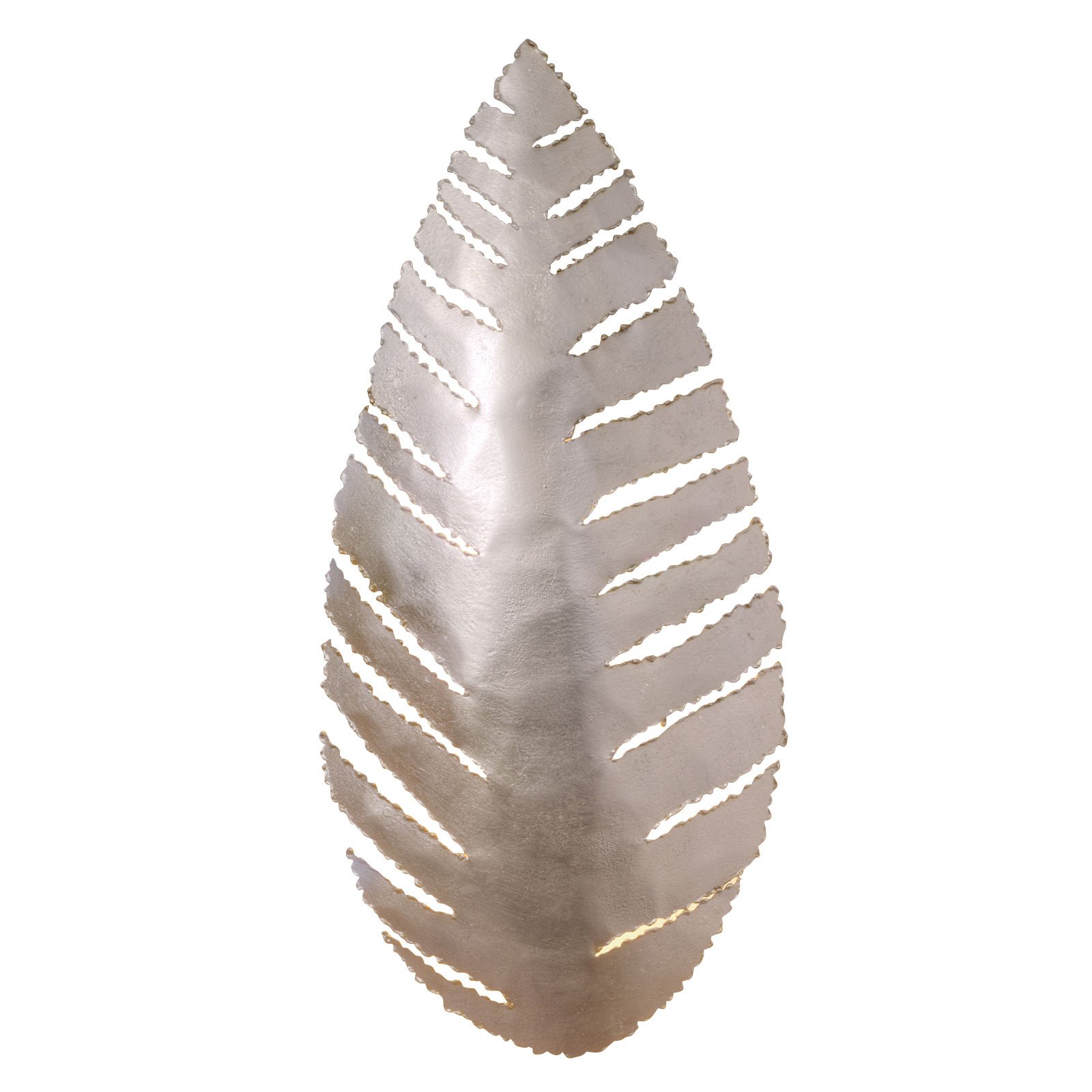 Wandlamp Pietro in bladvorm, zilver