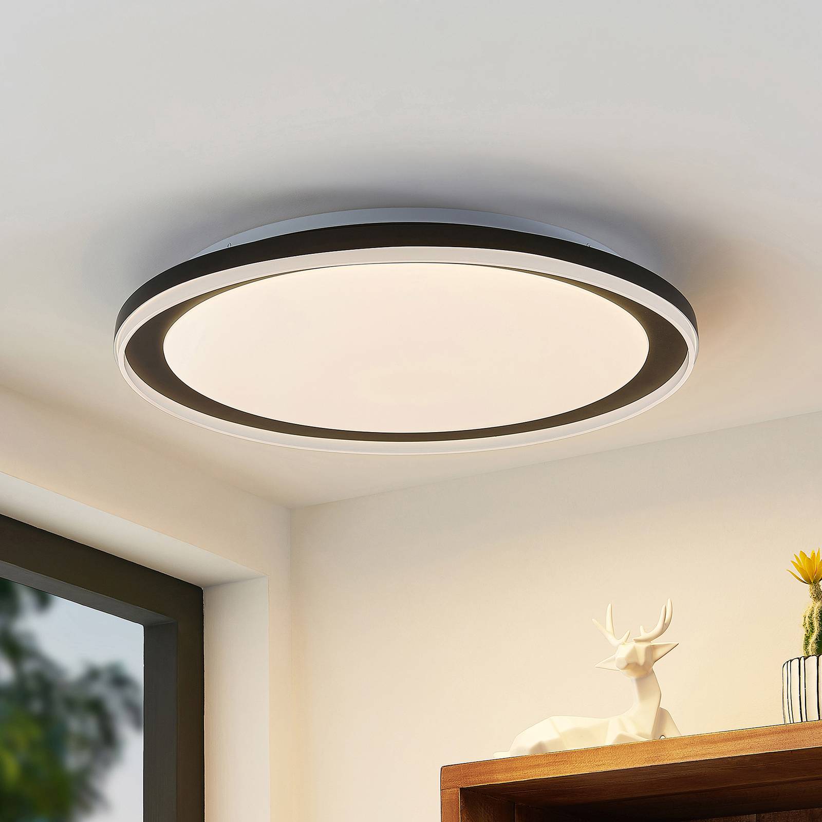 Lindby Verdan LED ceiling light, CCT, dimmable | Lights.co.uk