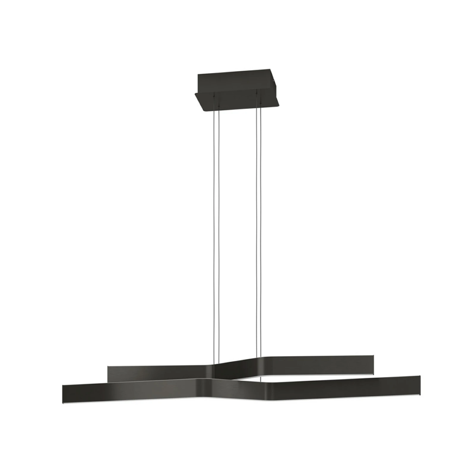 EGLO LED-hänglampa PLAYITAS, svart, 120 cm, 2 lampor, CCT