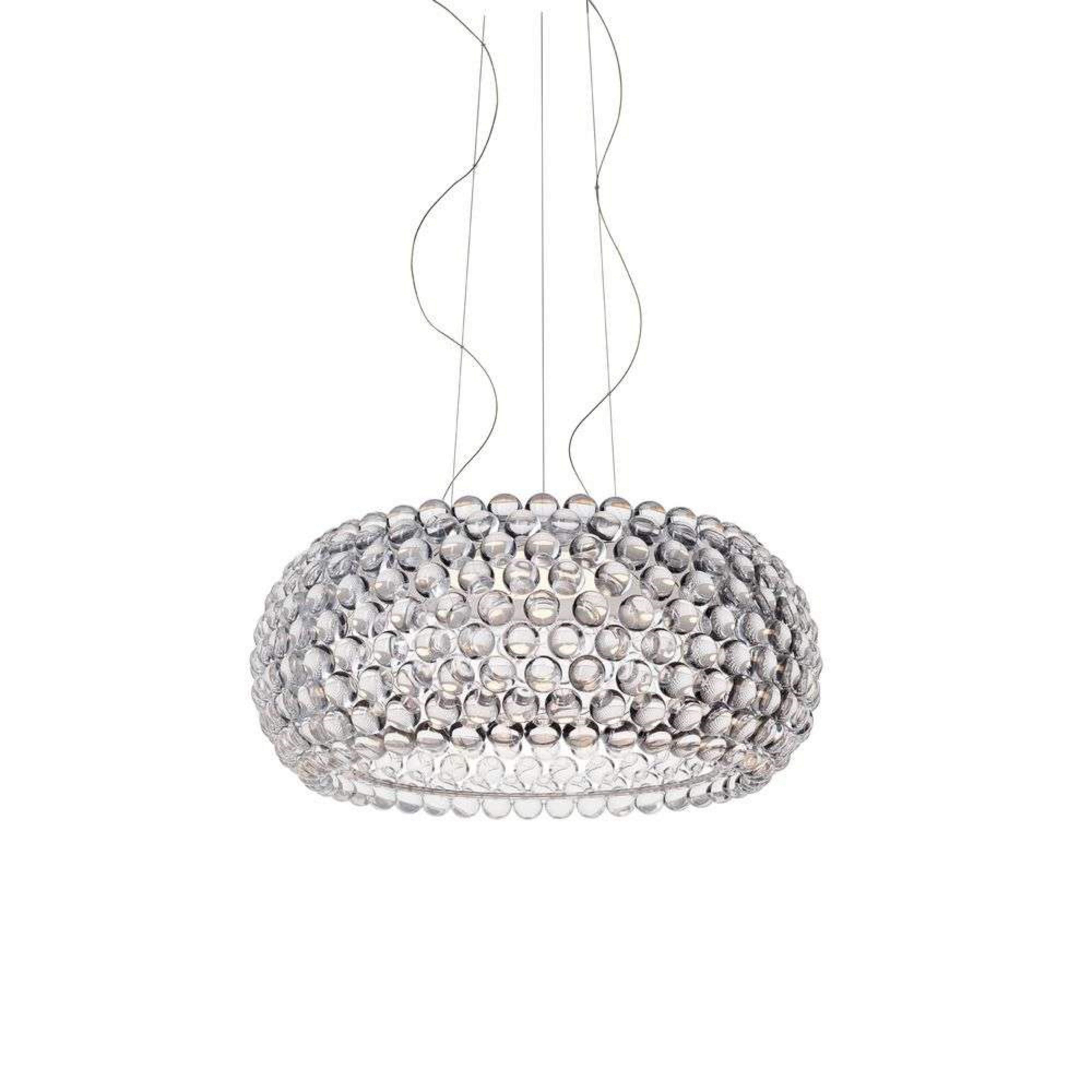 Caboche Plus Grande LED hanging light, clear, dimmable - Foscarini