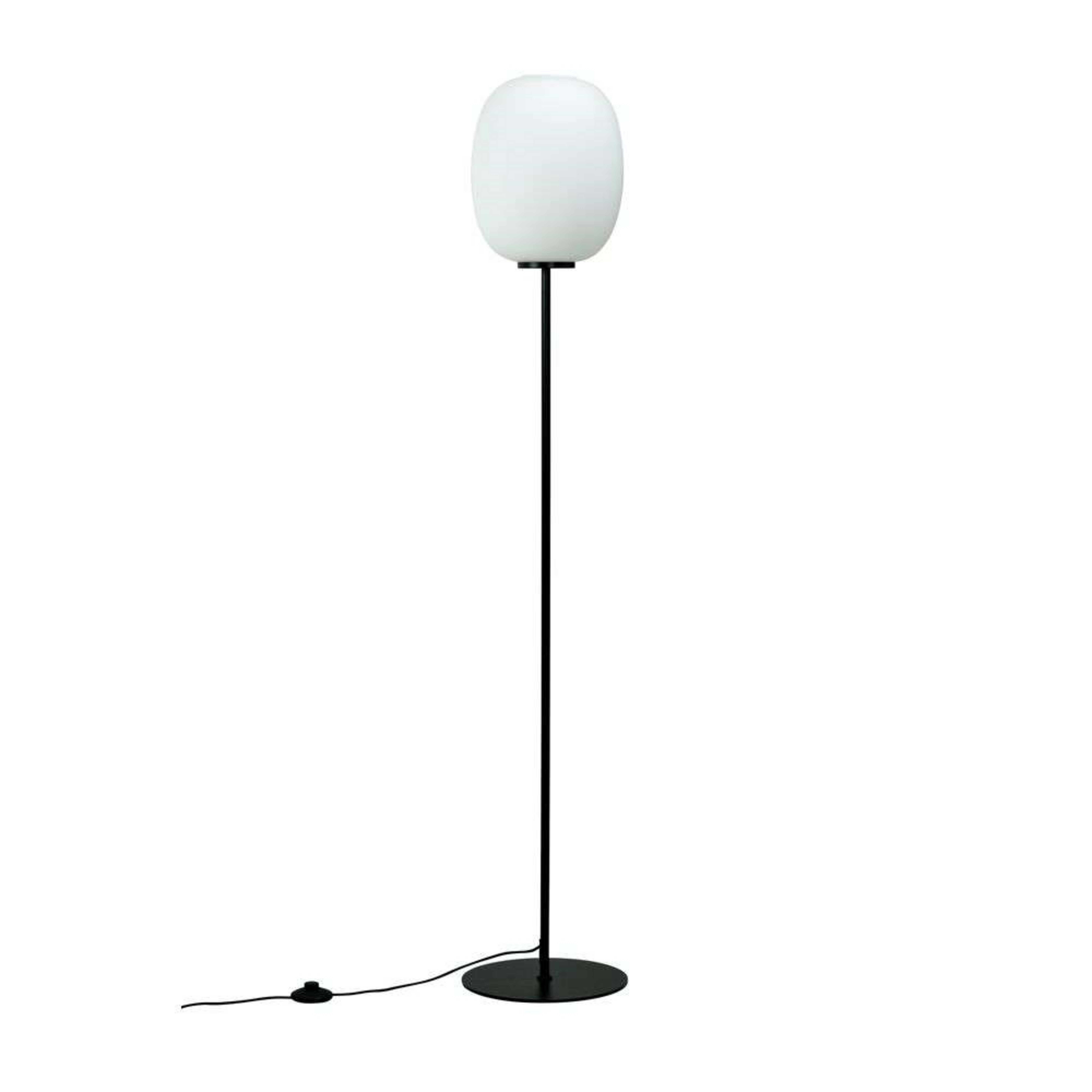 DL39 Floor Lamp, opal/black, height 150 cm - Dyberg Larsen
