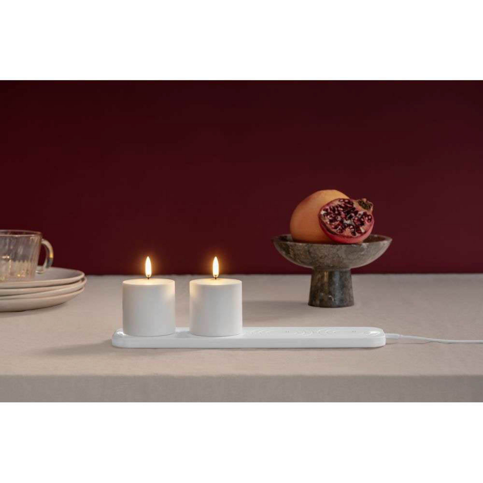 Laddningsbara LED Pelarljus 6,8x6,8 cm White Plain - Uyuni Lighting