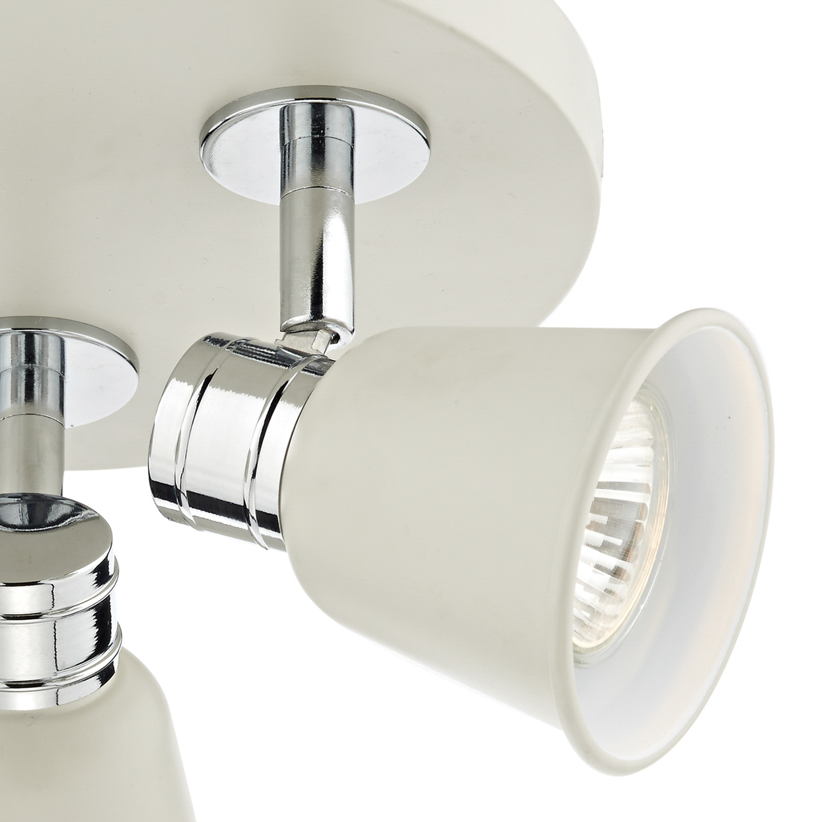 Plafondspot Fry Rondell 3-lamps wit/chroom