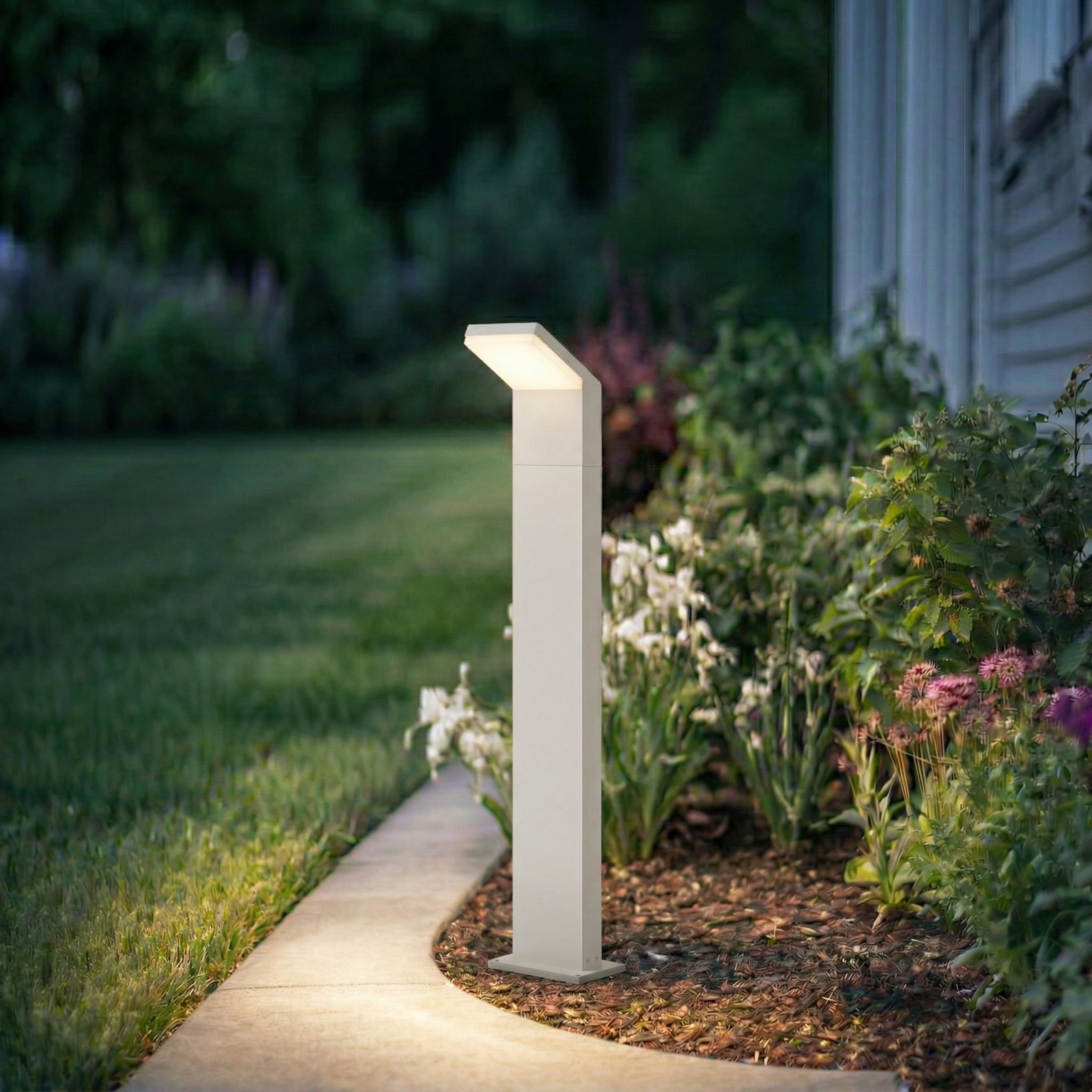 Bornes lumineuses LED Yolena, blanc, 100 cm, IP65 - Arcchio Bornes lumineuses LED Yolena, blanc, 100 cm, IP65 - Arcchio
