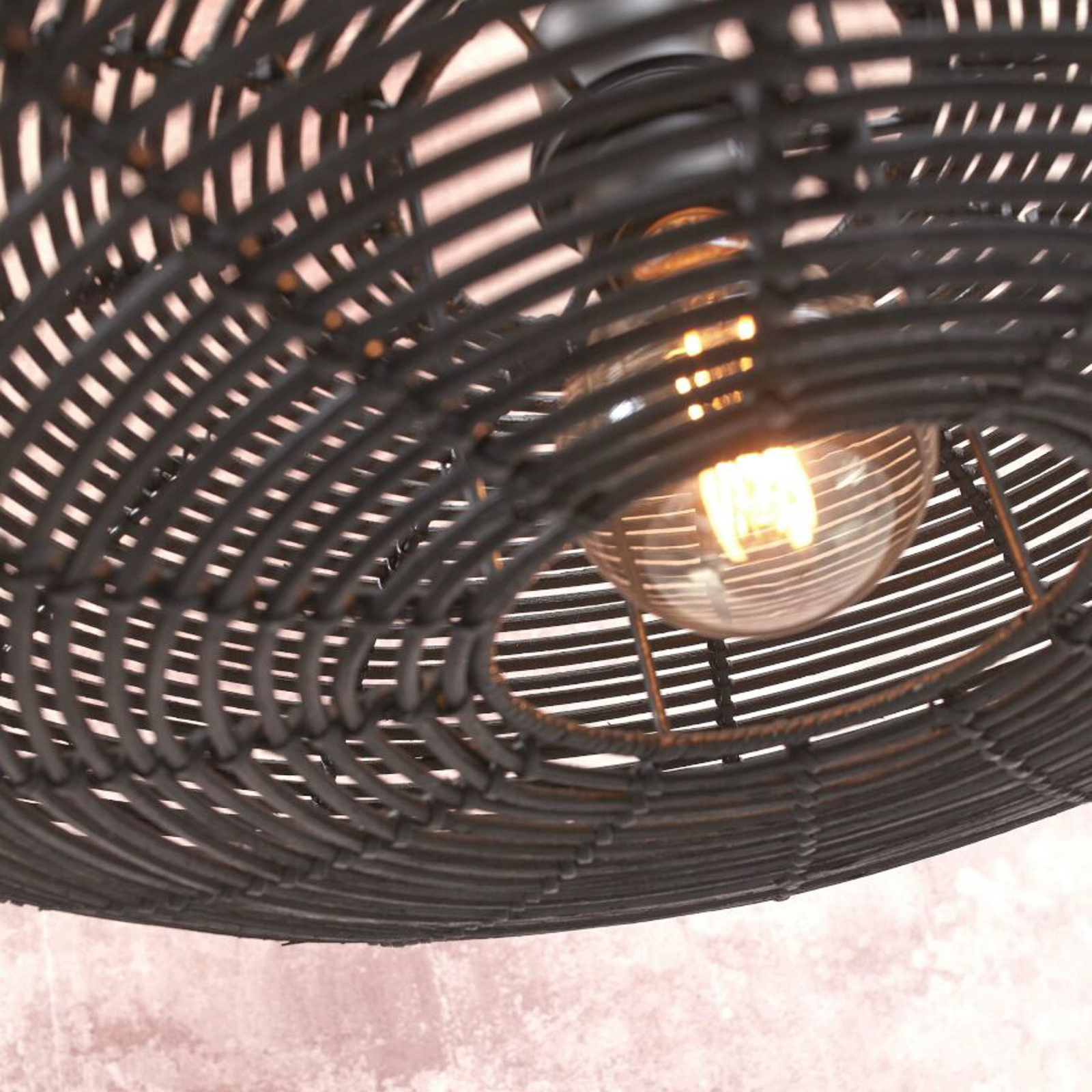 Good &amp; Mojo plafondlamp Tanami, Ø 55 cm, zwart