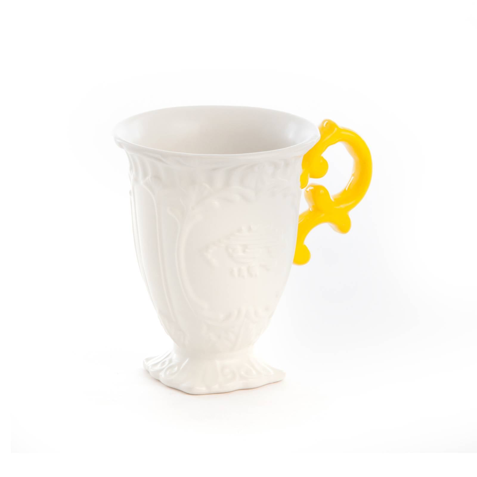  Seletti Taza Seletti I Wares, Blanca / Amarilla, 300 Ml, Porcelana 