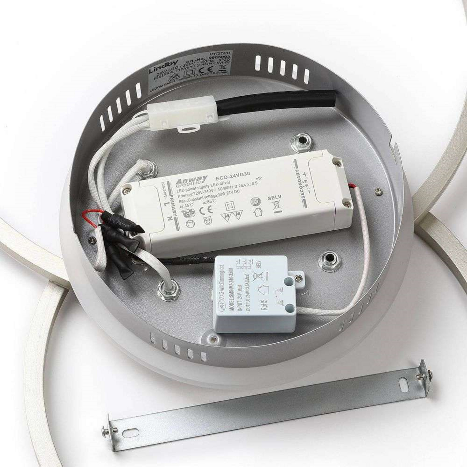 Edica Stropné Lampa Smart Home Nickel - Lindby