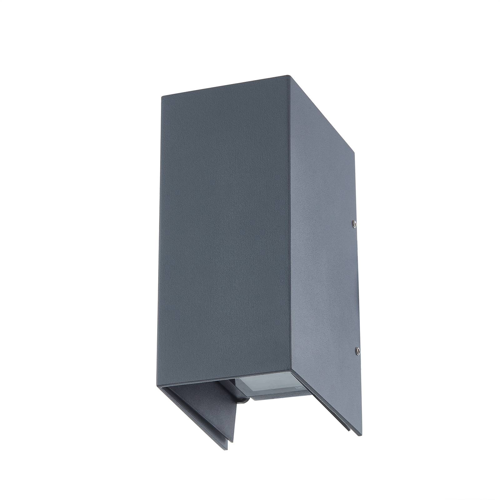 Lucande LED-Wandlampe Kimian, Höhe 17 cm, anthrazit, IP54