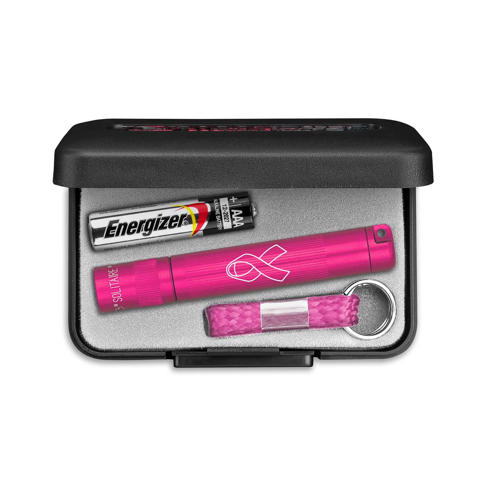 Maglite LED-ficklampa Solitaire, 1-cell AAA, låda, rosa