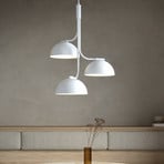 Hanglamp Tullio, 3-lamps, wit