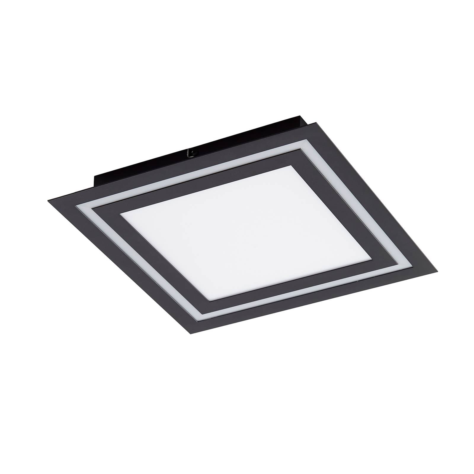 Lucande LED-Deckenlampe Leicy, schwarz, 34 cm, RGB, CCT