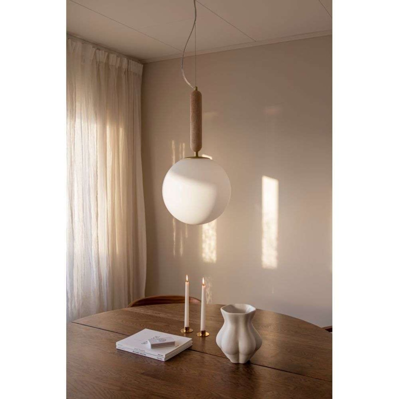 Globen Lighting Pendelleuchte Torrano Ø 30 cm Travertin Globen Lighting Pendelleuchte Torrano Ø 30 cm Travertin